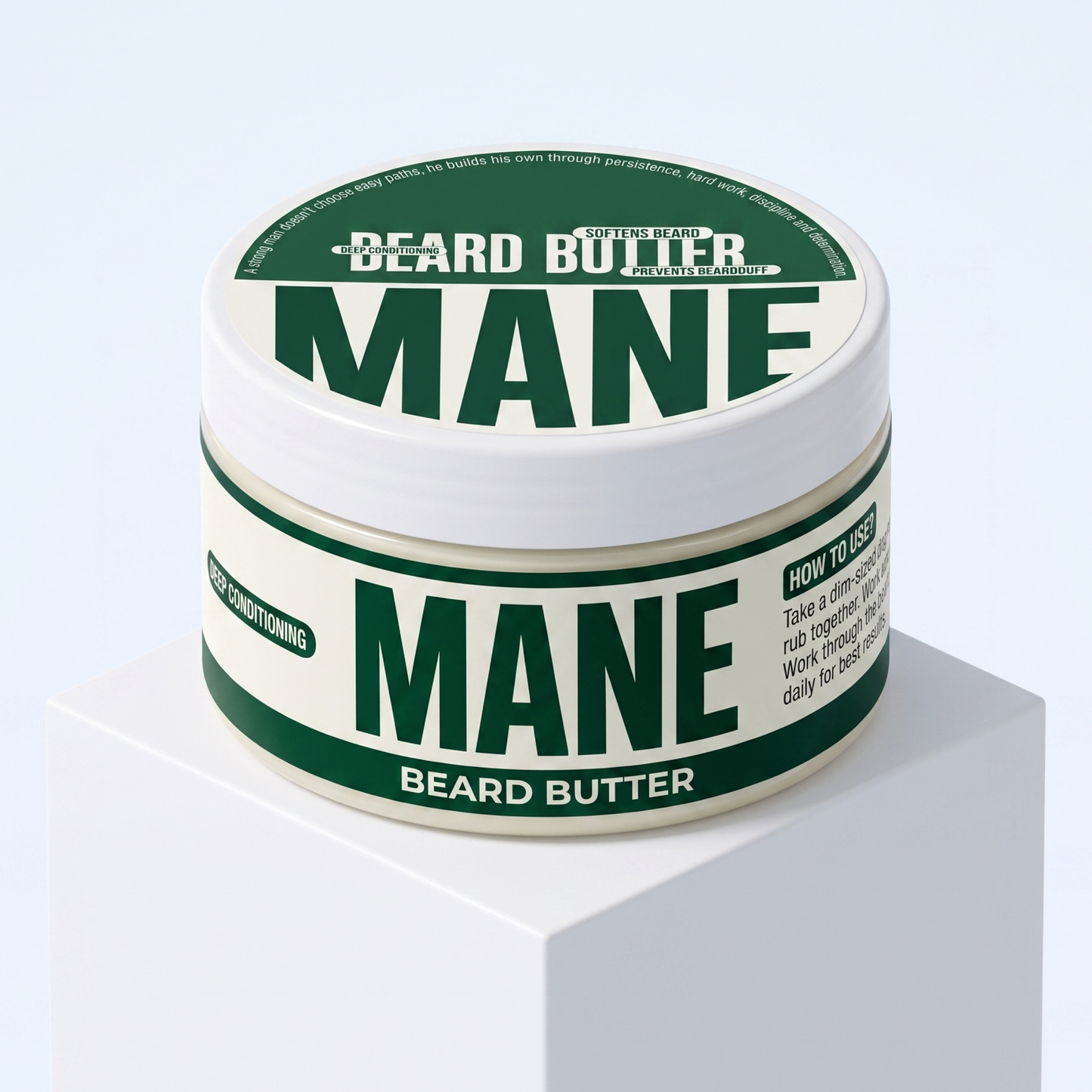 MANE || BEARD BUTTER || SOFTENS AND DEEP CONDITIONS BEARD , PREVENTS BEARDRUFF