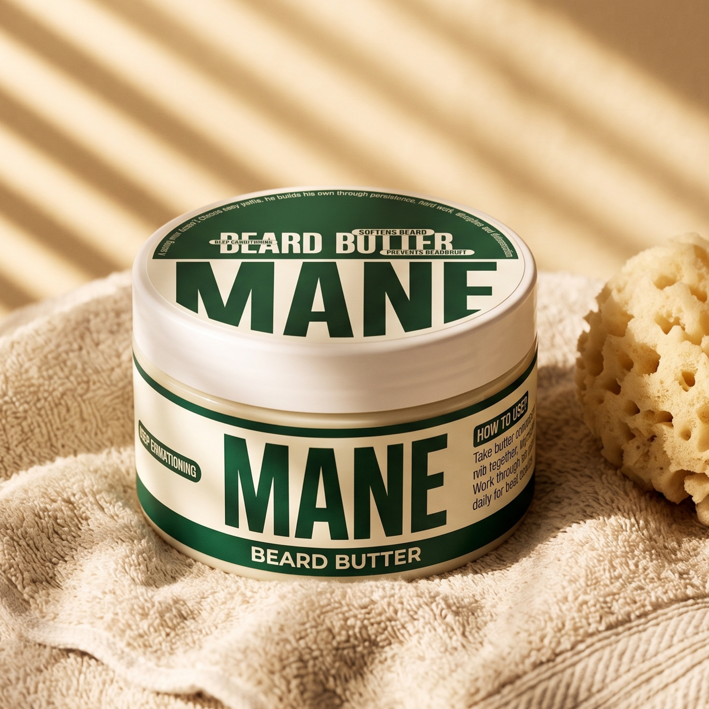MANE || BEARD BUTTER || SOFTENS AND DEEP CONDITIONS BEARD , PREVENTS BEARDRUFF